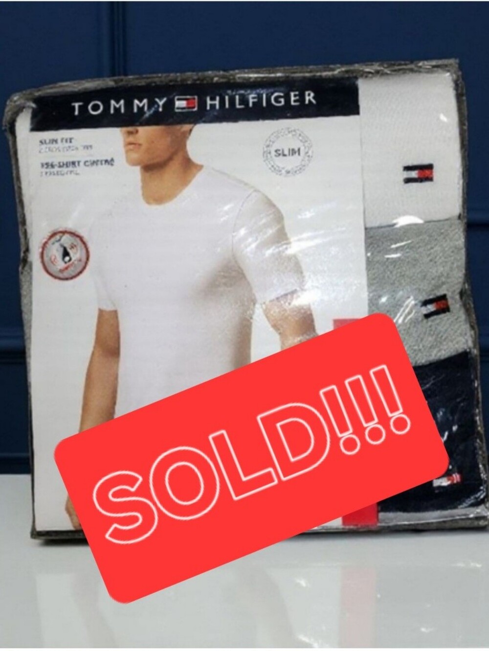 Tommy Hilfiger 3-Pack T-Shirts in White, Gray, and Black